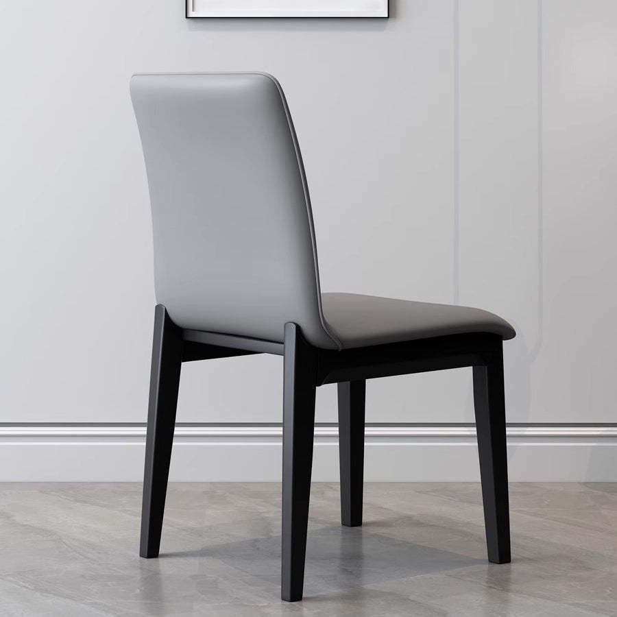 Modern Tech Fabric Rubberwood Dining Chair — Copper Color / Beige