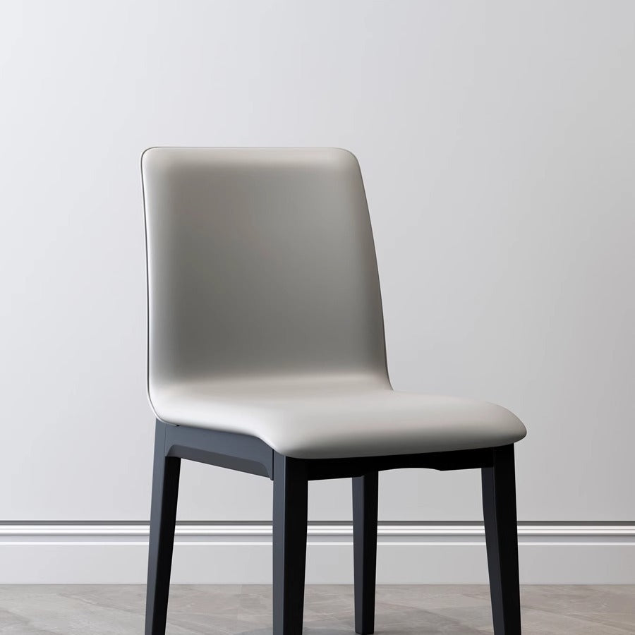 Modern Tech Fabric Rubberwood Dining Chair — Copper Color / Brown