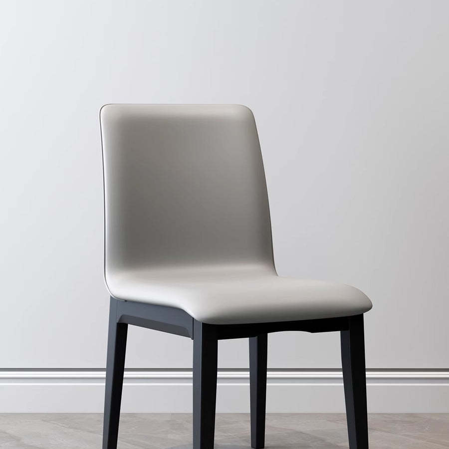 Modern Tech Fabric Rubberwood Dining Chair — Copper Color / Brown