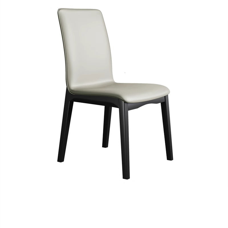 Modern Tech Fabric Rubberwood Dining Chair