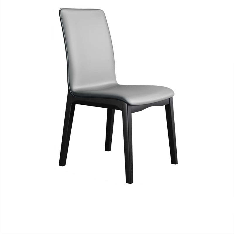 Modern Tech Fabric Rubberwood Dining Chair