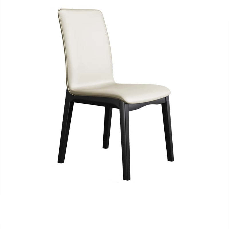 Modern Tech Fabric Rubberwood Dining Chair