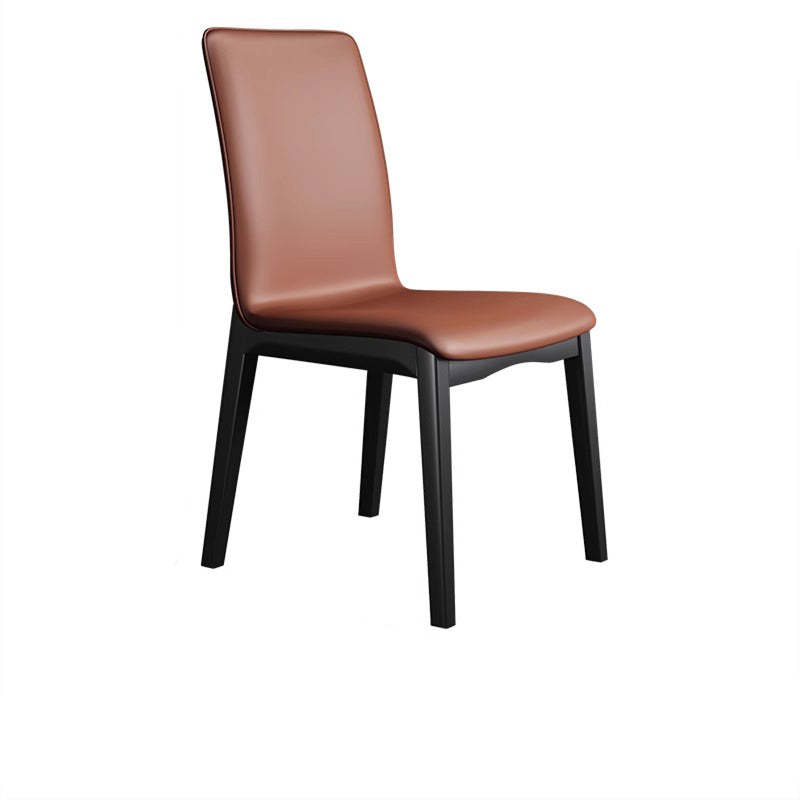 Modern Tech Fabric Rubberwood Dining Chair