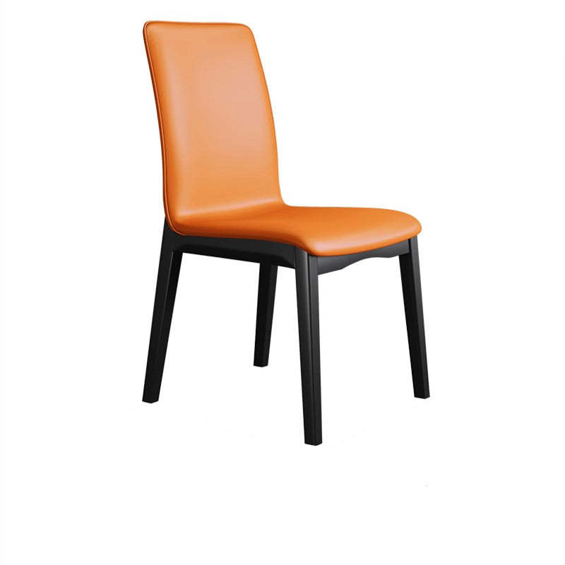 Modern Tech Fabric Rubberwood Dining Chair