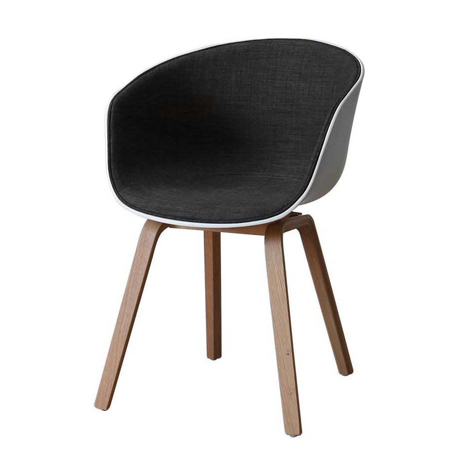 Scandinavian Curved Half Wrap Wood Dining Chair