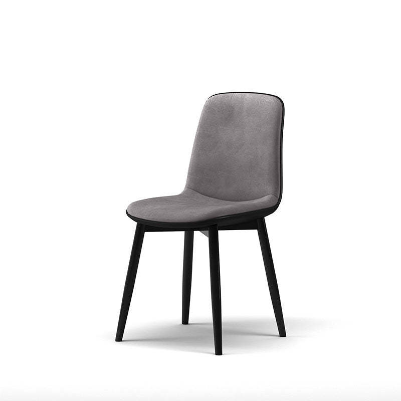 Scandinavian Recessed Tech Fabric Metal Dining Chair