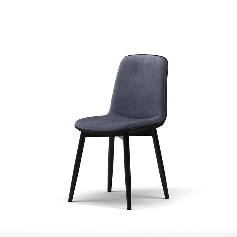 Scandinavian Recessed Tech Fabric Metal Dining Chair