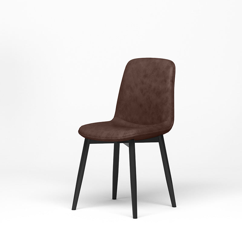 Scandinavian Recessed Tech Fabric Metal Dining Chair
