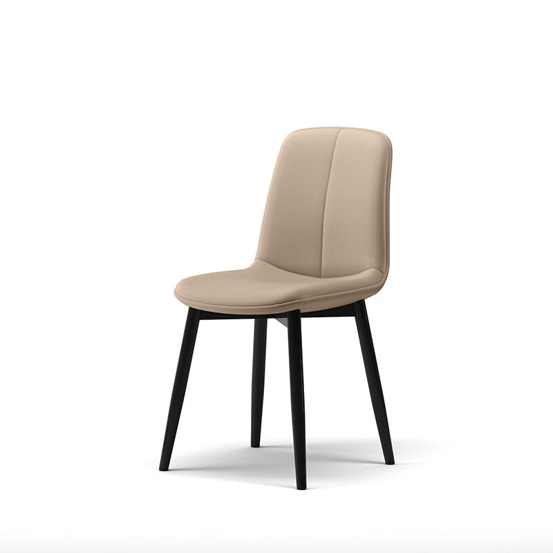 Scandinavian Recessed Tech Fabric Metal Dining Chair