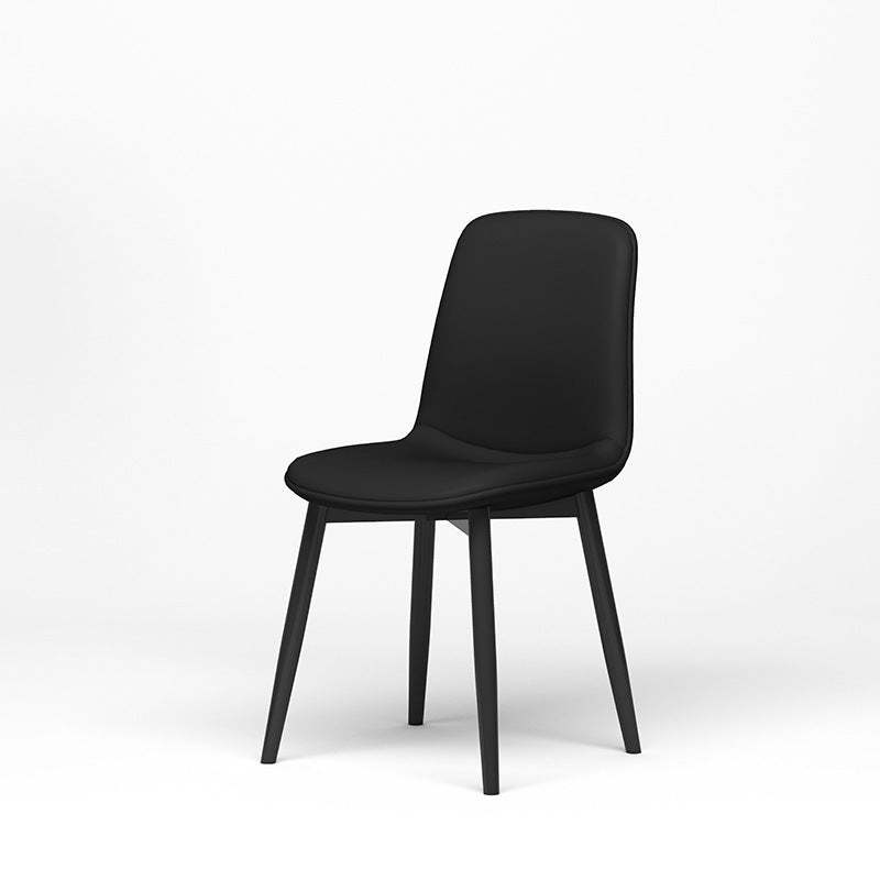 Scandinavian Recessed Tech Fabric Metal Dining Chair