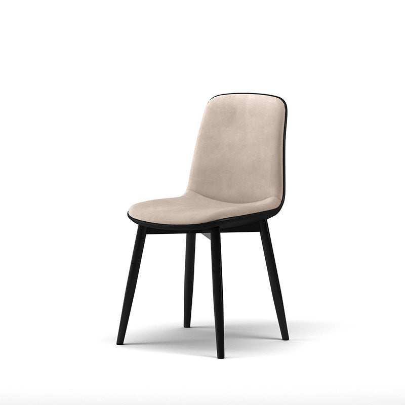 Scandinavian Recessed Tech Fabric Metal Dining Chair