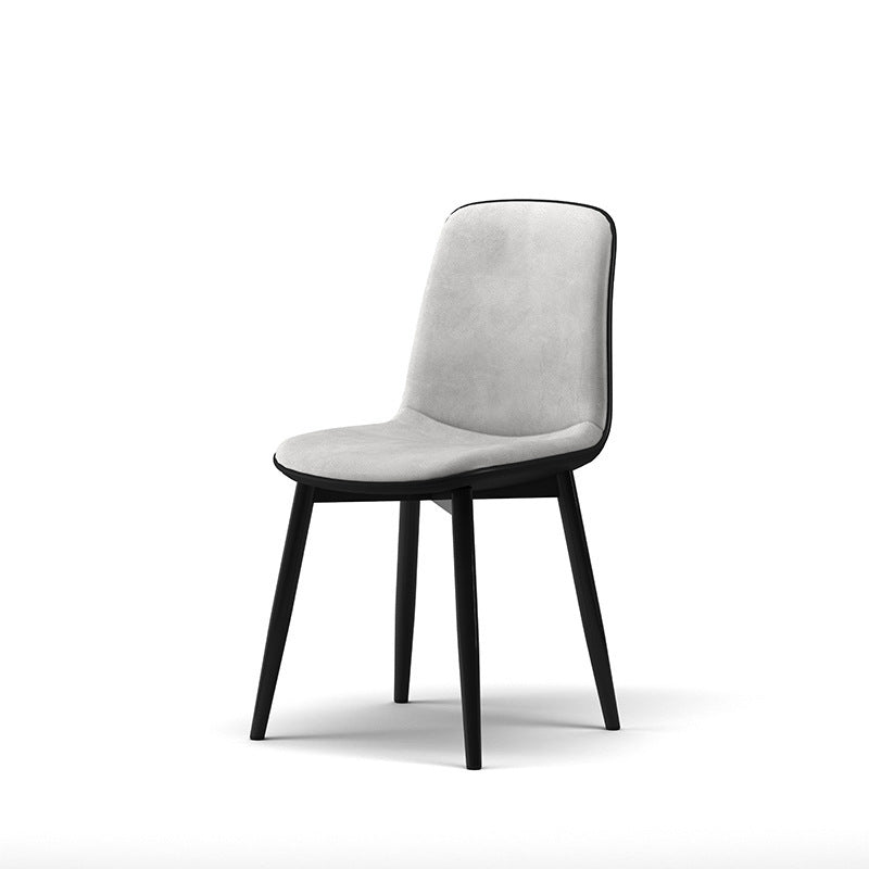 Scandinavian Recessed Tech Fabric Metal Dining Chair