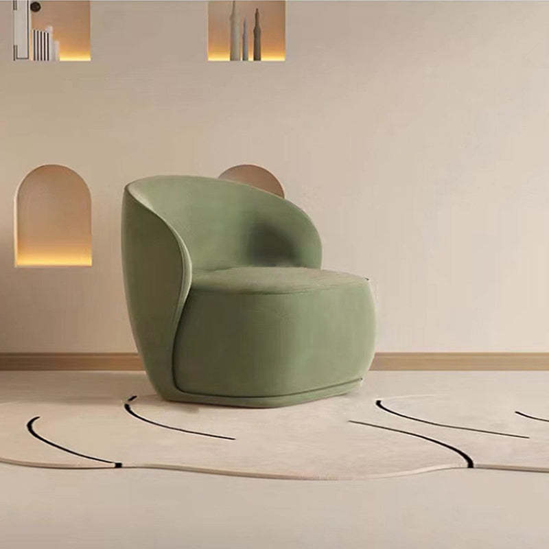 Lighom creative curved wood accent chairs — 28.5" L x 31.5" W x 29" H / Green
