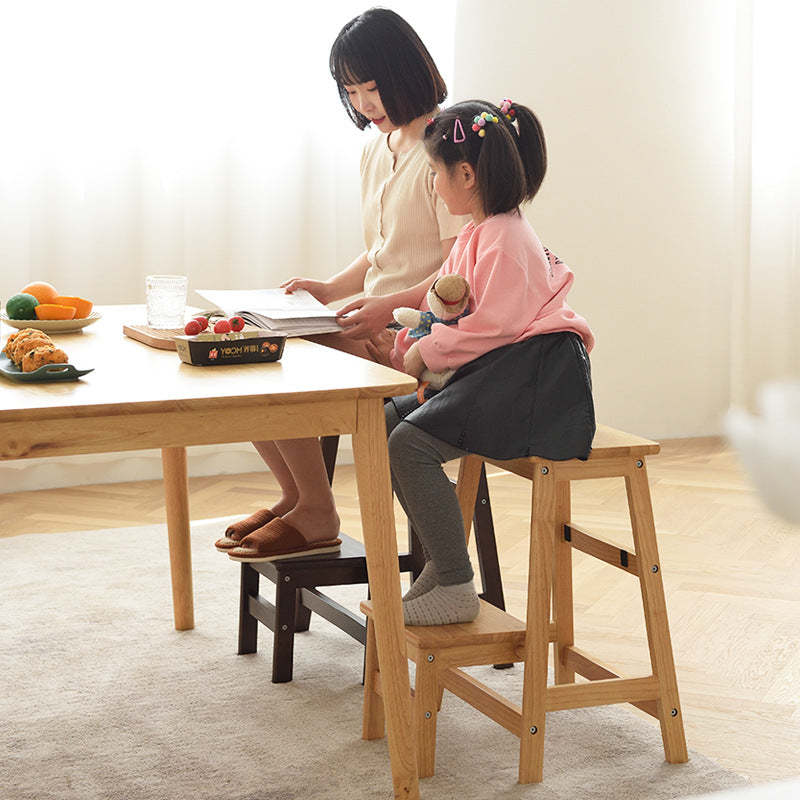 Minimalist Folding Solid Wood Shoe Stool