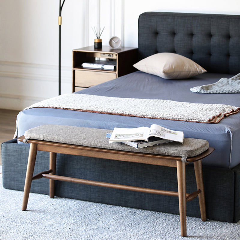 Scandinavian Trapezoid Fabric Shoe Bench Low Stool