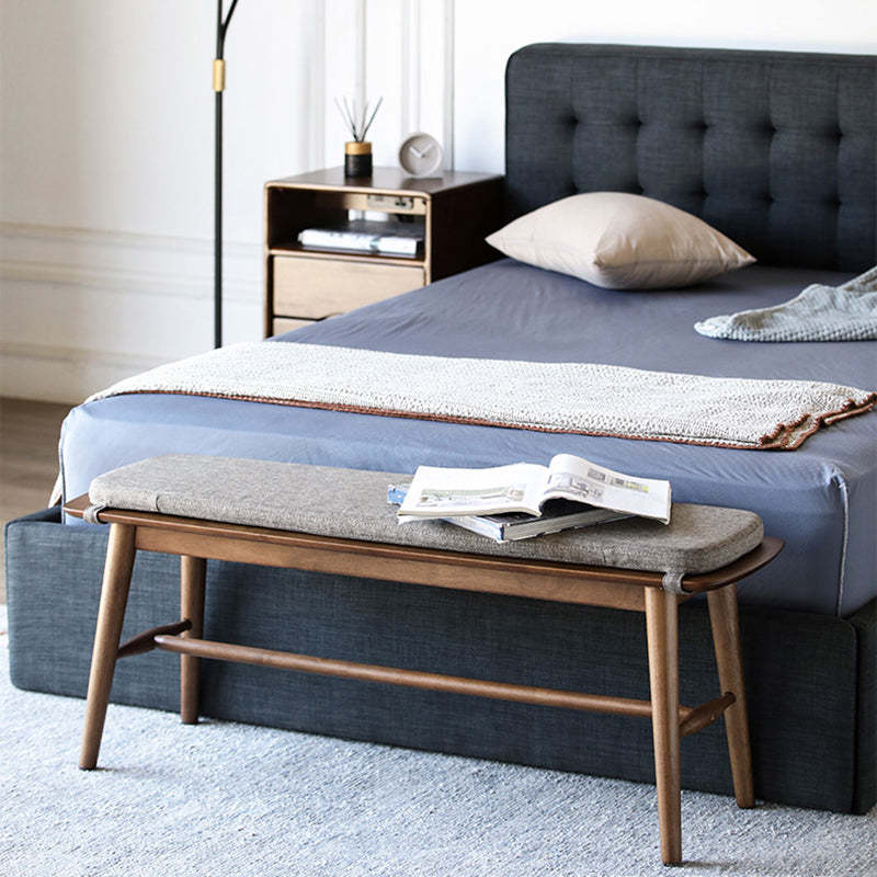 Scandinavian Trapezoid Fabric Shoe Bench Low Stool