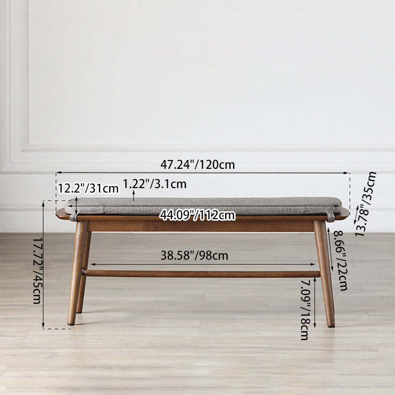 Scandinavian Trapezoid Fabric Shoe Bench Low Stool