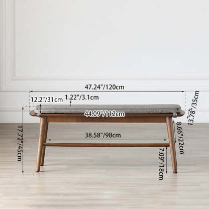 Scandinavian Trapezoid Fabric Shoe Bench Low Stool