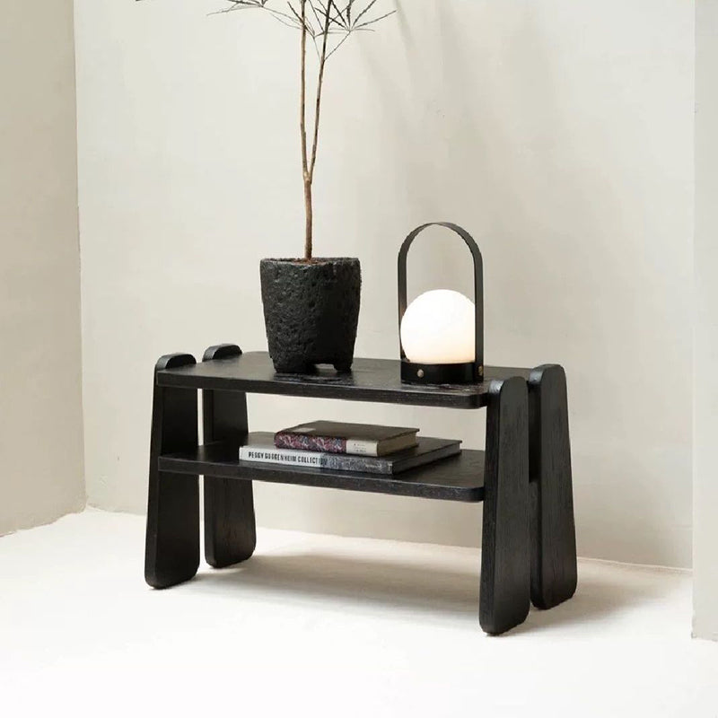 Minimalist Curved Fabric Wood Shoe Bench