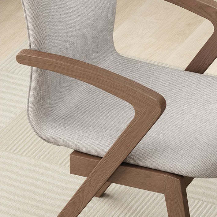 Scandinavian Curved Wood Dining Chair