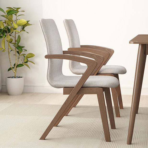 Scandinavian Curved Wood Dining Chair