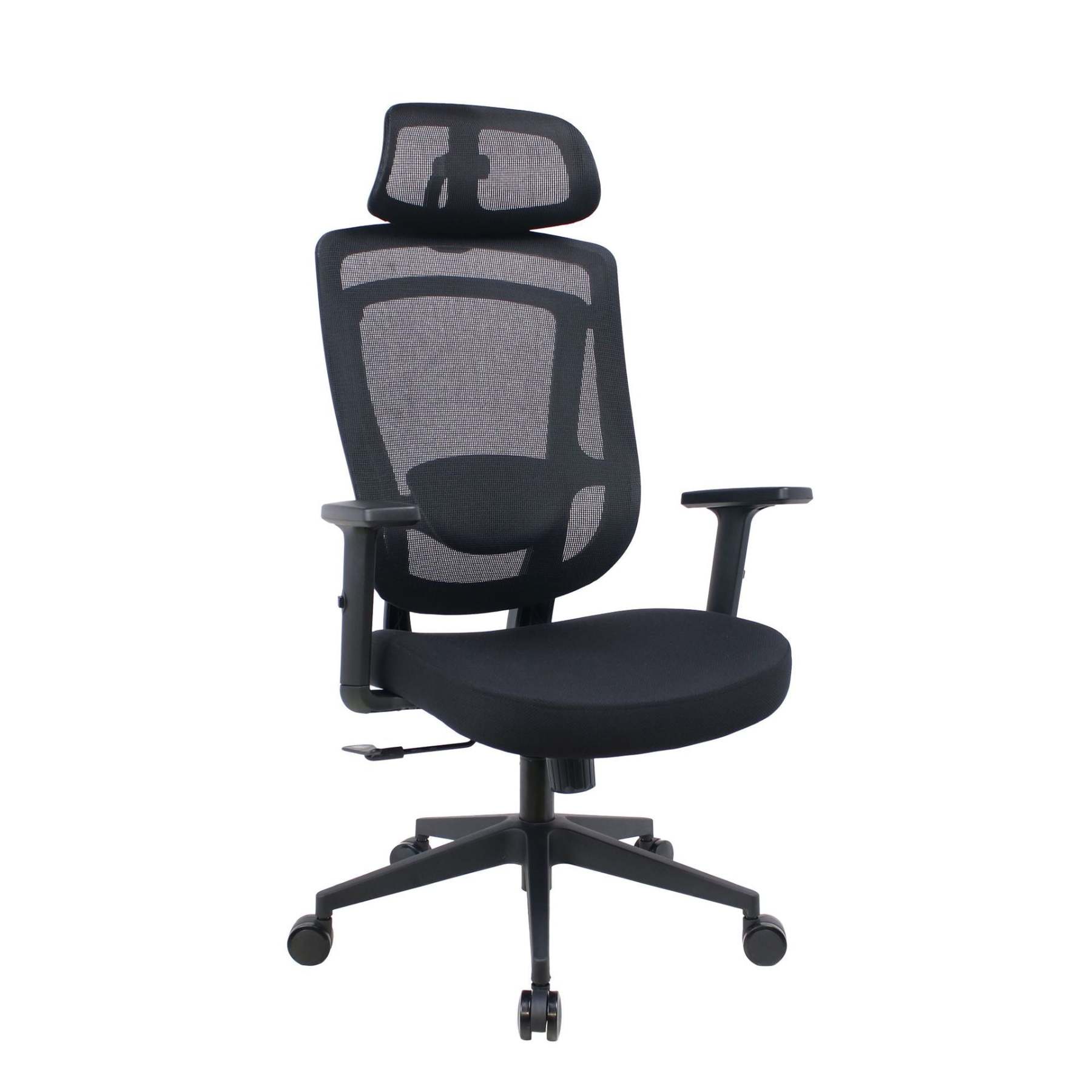 Modern Curved Mesh Metal Reclining Desk Chair with Headrest