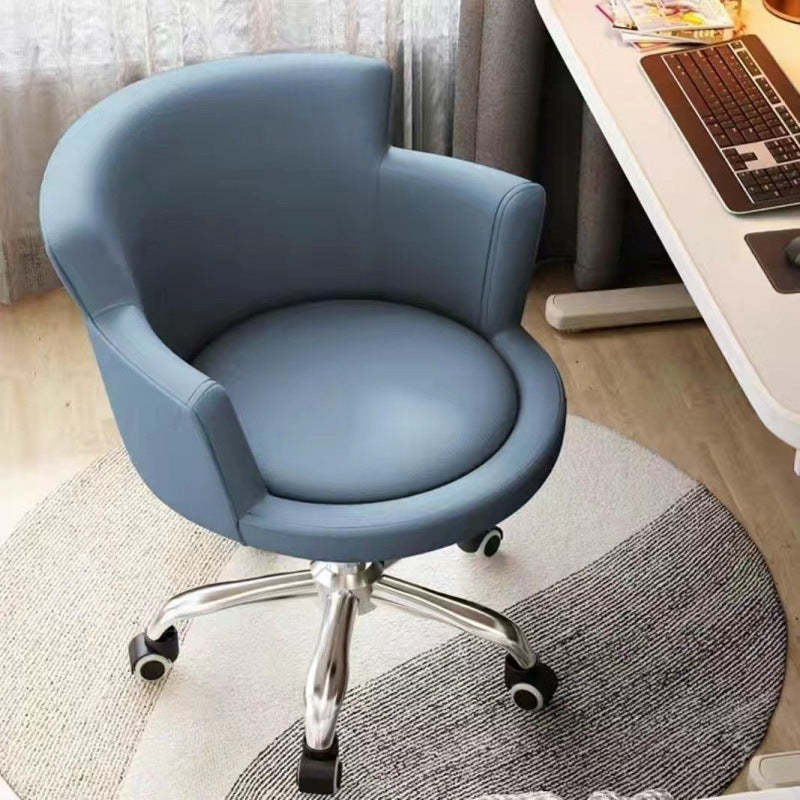 Minimalist Arc Lift Tech Fabric Desk Chair — B - Carbon Steel / Pink