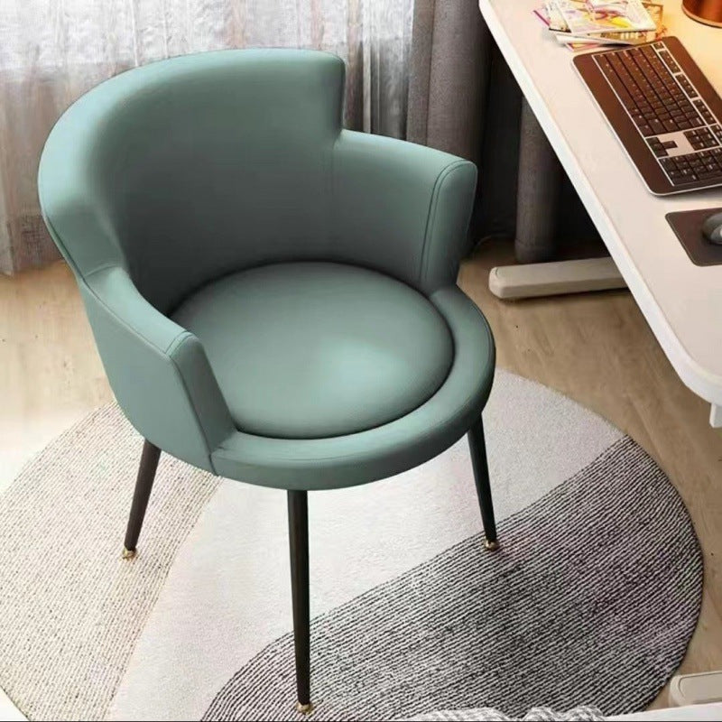 Minimalist Arc Lift Tech Fabric Desk Chair — B -Solid Wood / Light Green