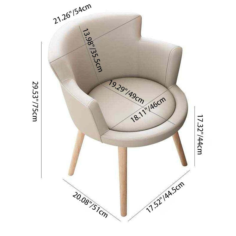 Minimalist Arc Lift Tech Fabric Desk Chair — A / Light Blue