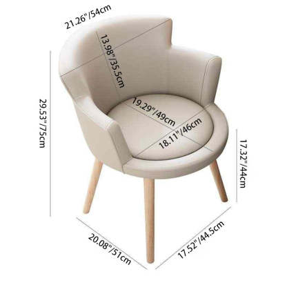 Minimalist Arc Lift Tech Fabric Desk Chair — A / Light Blue