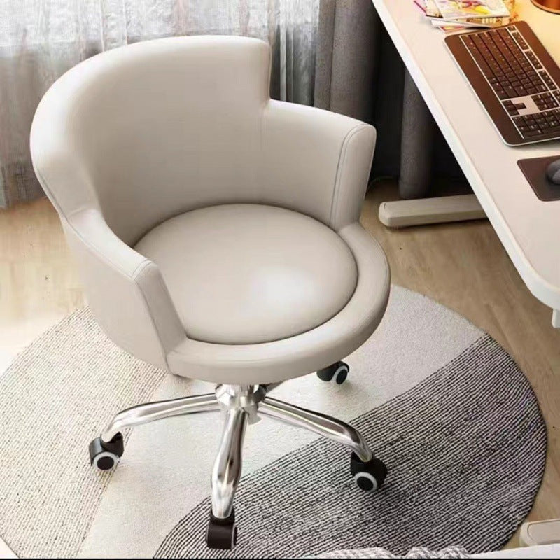 Minimalist Arc Lift Tech Fabric Desk Chair — B - Carbon Steel / Beige