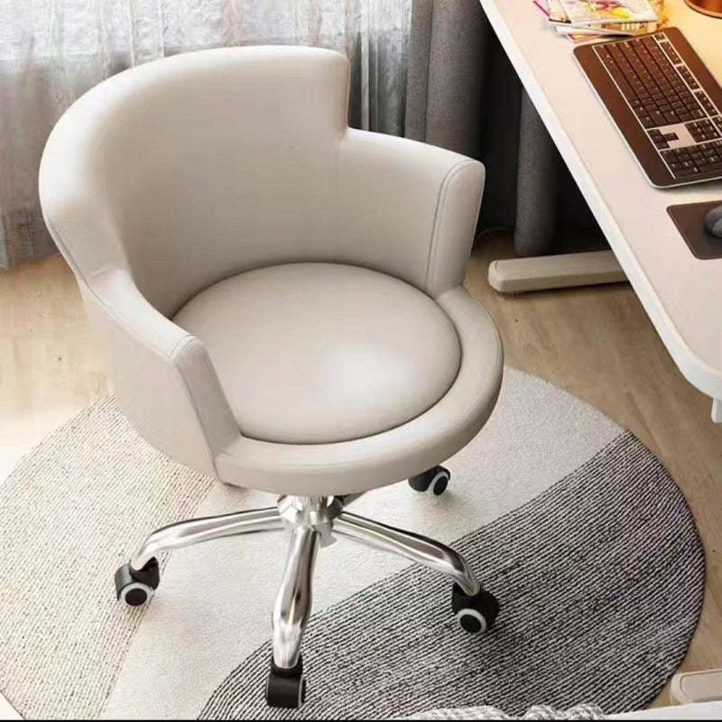 Minimalist Arc Lift Tech Fabric Desk Chair — B - Carbon Steel / Beige