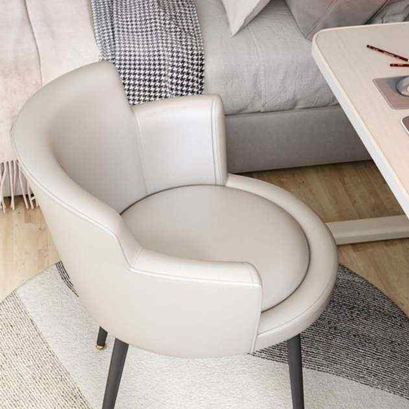 Minimalist Arc Lift Tech Fabric Desk Chair — A / Beige