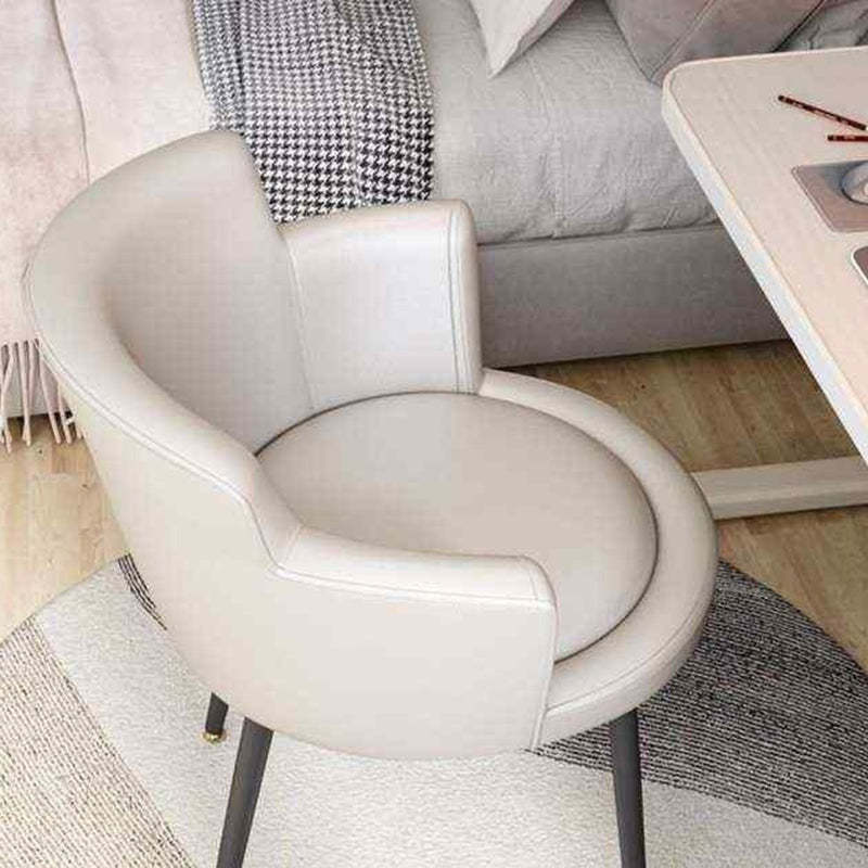 Minimalist Arc Lift Tech Fabric Desk Chair — A / Beige