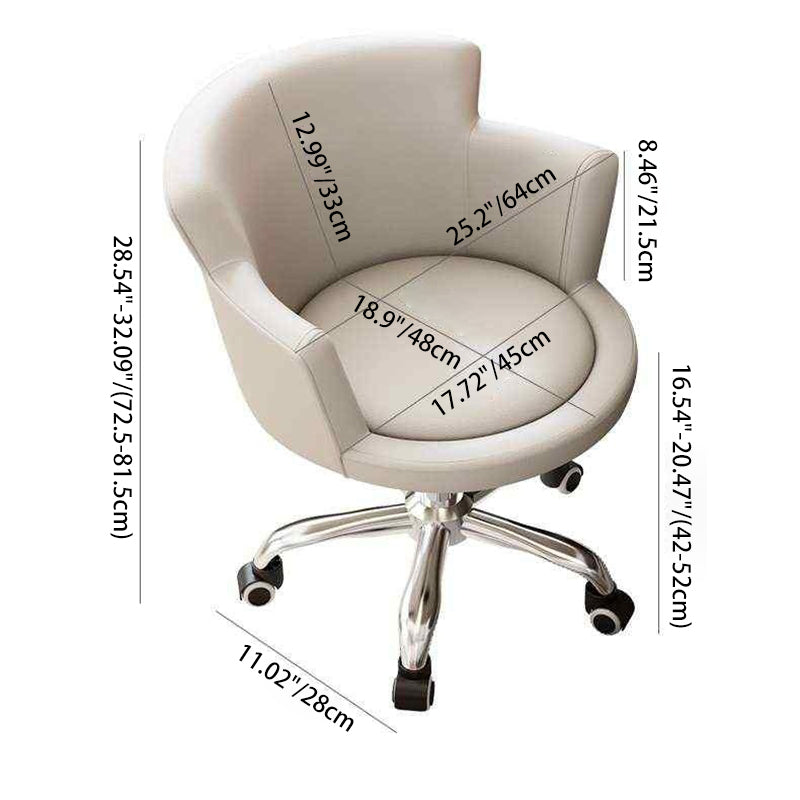 Minimalist Arc Lift Tech Fabric Desk Chair — A / Green