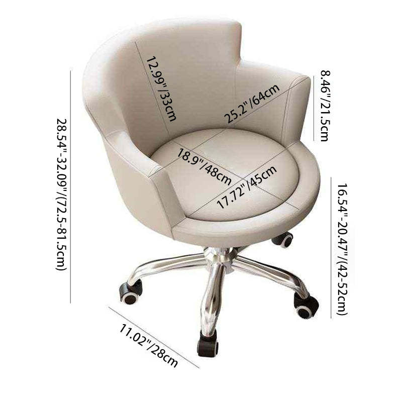 Minimalist Arc Lift Tech Fabric Desk Chair — A / Green
