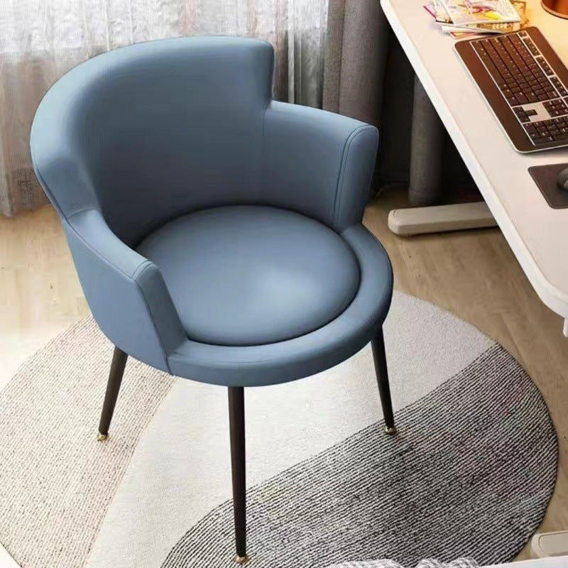 Minimalist Arc Lift Tech Fabric Desk Chair — B -Solid Wood / Green