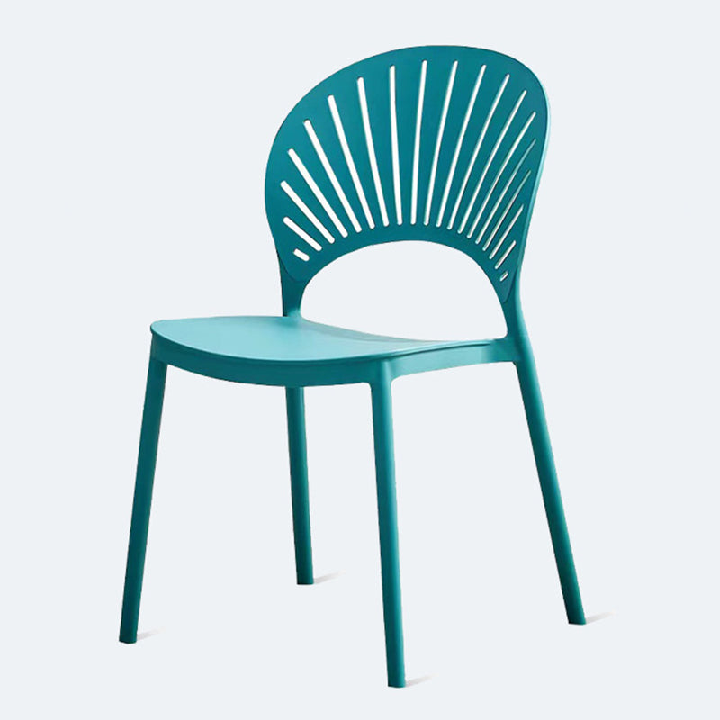 Minimalist Hollow Bend Plastic Dining Chair