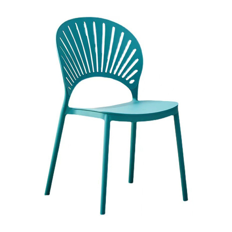 Minimalist Hollow Bend Plastic Dining Chair