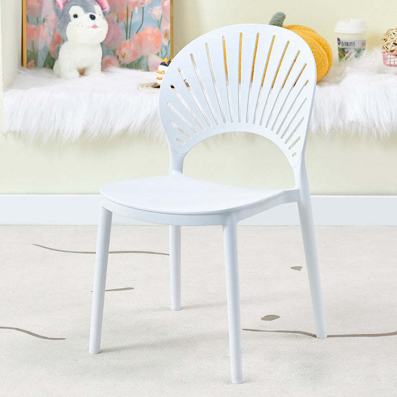 Lighom minimalist hollow bend white dining chairs & benches
