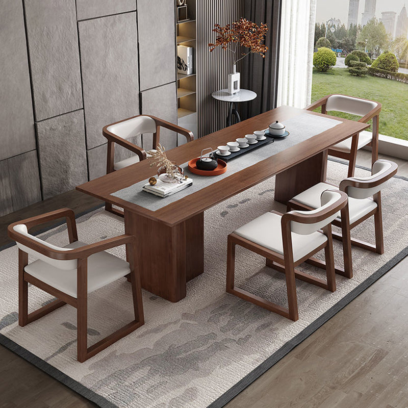 Chinese Bent Leather Wood Dining Chair