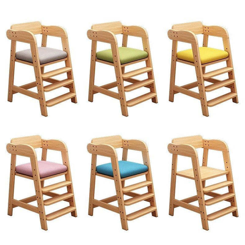 Modern Kids Fabric Rubberwood Dining Chair