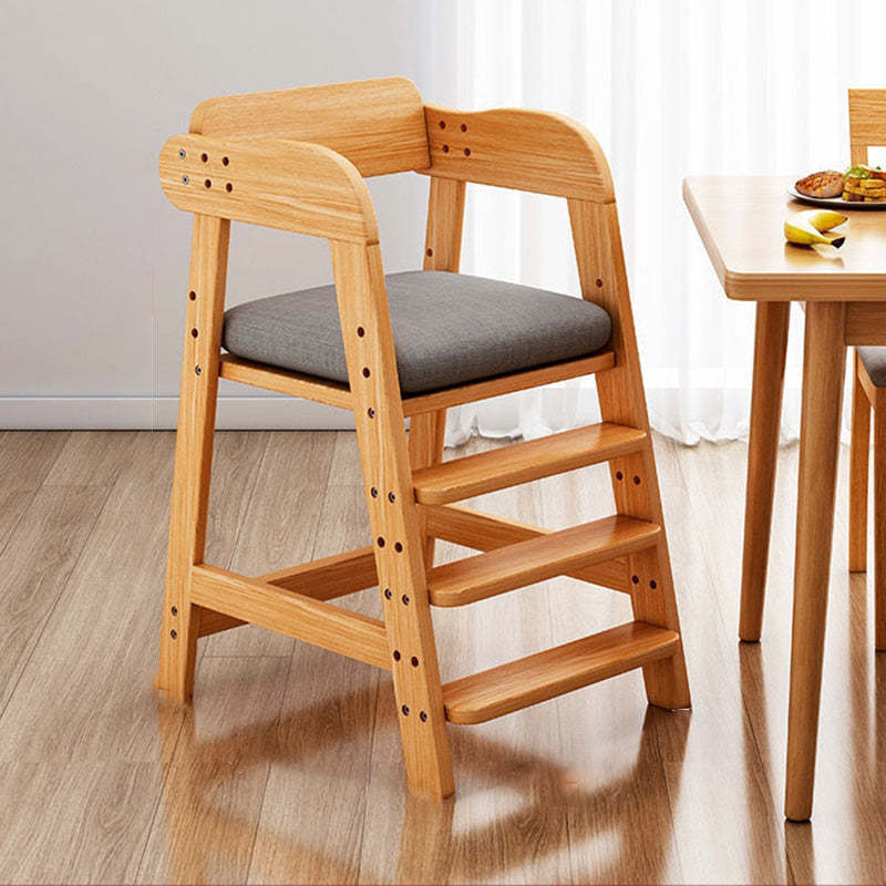 Minimalist rubberwood kids gray dining chairs & benches, Lighom