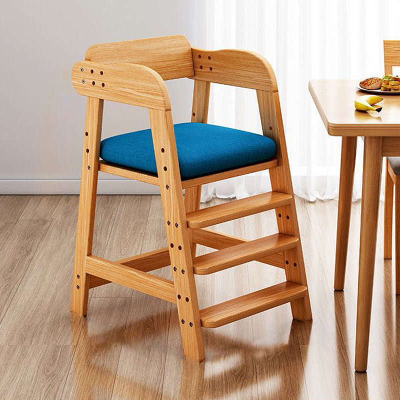Modern Kids Fabric Rubberwood Dining Chair