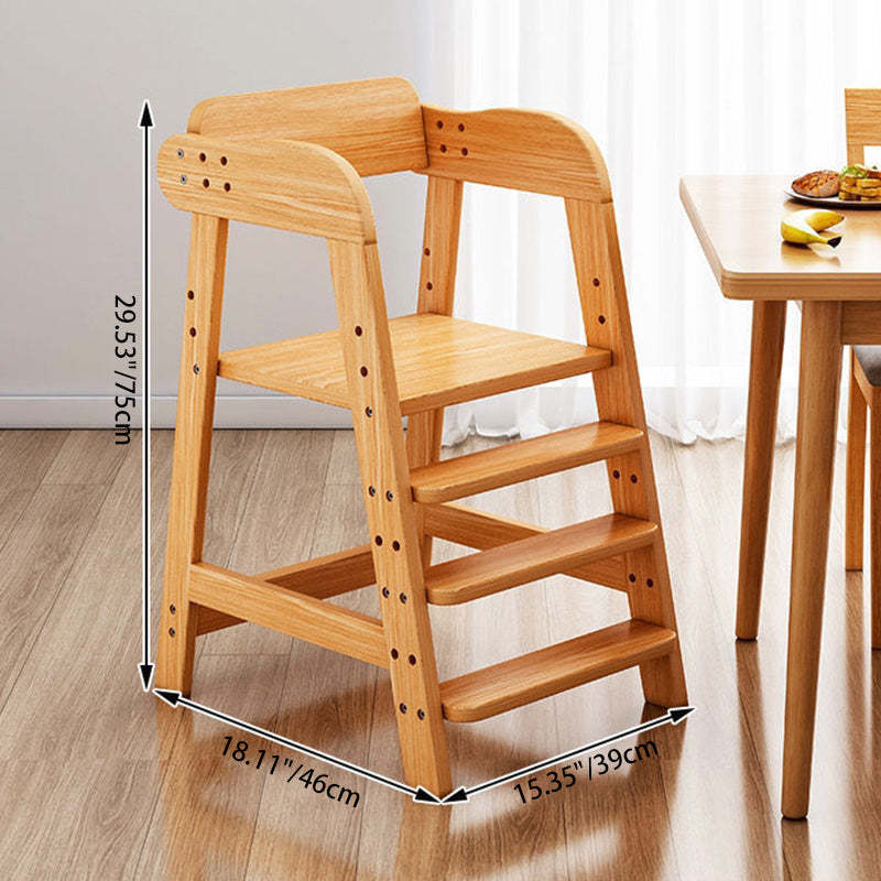 Modern Kids Fabric Rubberwood Dining Chair — Pink
