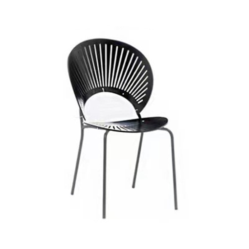 Scandinavian Shell Solid Wood Stainless Steel Dining Chair