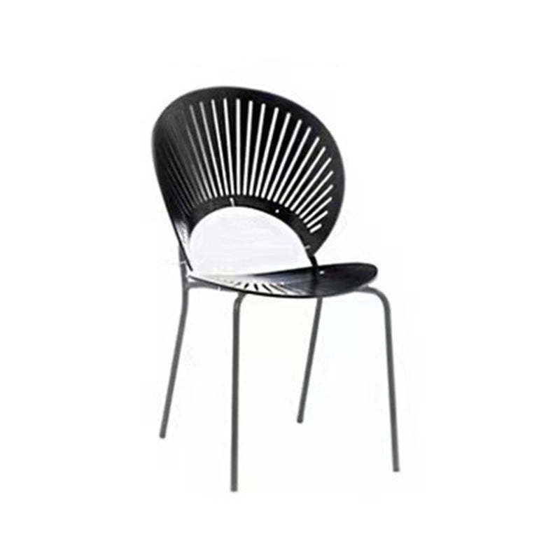 Scandinavian Shell Solid Wood Stainless Steel Dining Chair