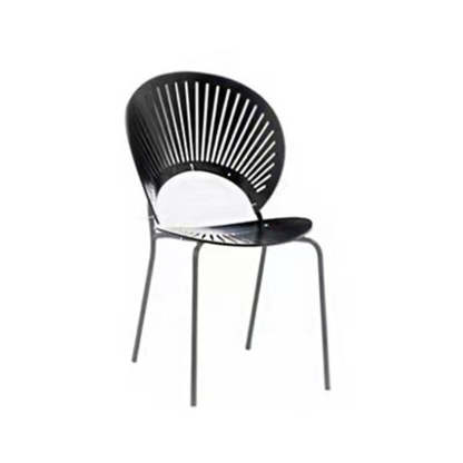 Scandinavian Shell Solid Wood Stainless Steel Dining Chair
