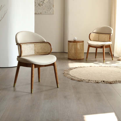 Scandinavian Microfiber Leather Ash Dining Chair