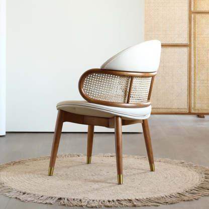 Scandinavian Microfiber Leather Ash Dining Chair